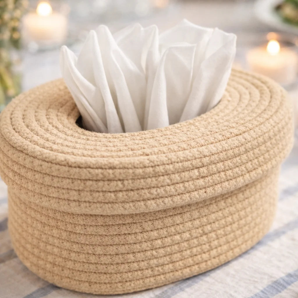 Natural Woven Tissue Box Holder