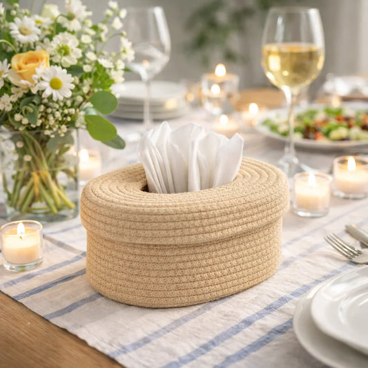 Natural Woven Tissue Box Holder
